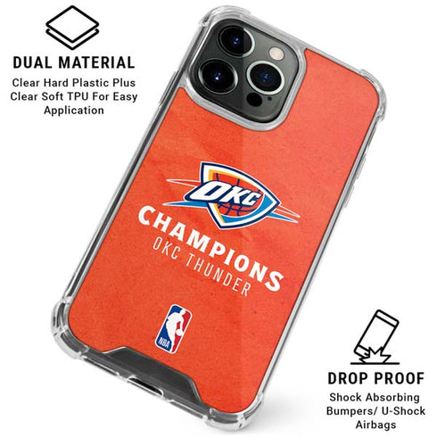 2025 NBA Champions Oklahoma City Thunder iPhone 15 Pro Max Clear Case