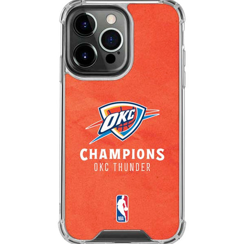 2025 NBA Champions Oklahoma City Thunder iPhone 16 Pro Max Clear Case