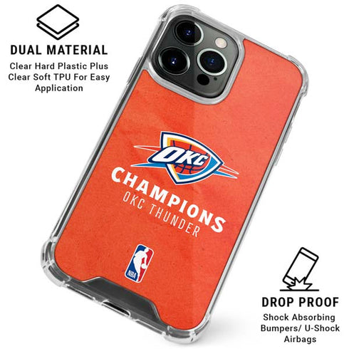 2025 NBA Champions Oklahoma City Thunder iPhone 16 Pro Max Clear Case