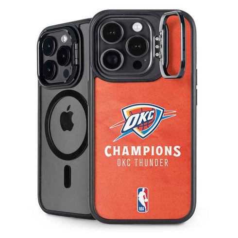 2025 NBA Champions Oklahoma City Thunder iPhone 16 Pro Max Kickstand Case