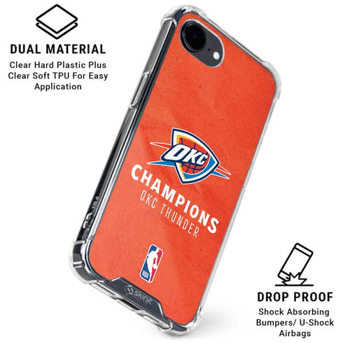 2025 NBA Champions Oklahoma City Thunder iPhone 16e Clear Case