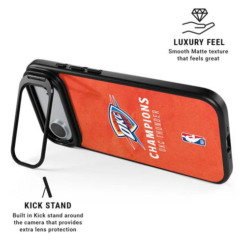 2025 NBA Champions Oklahoma City Thunder iPhone 17 Air Kickstand Case