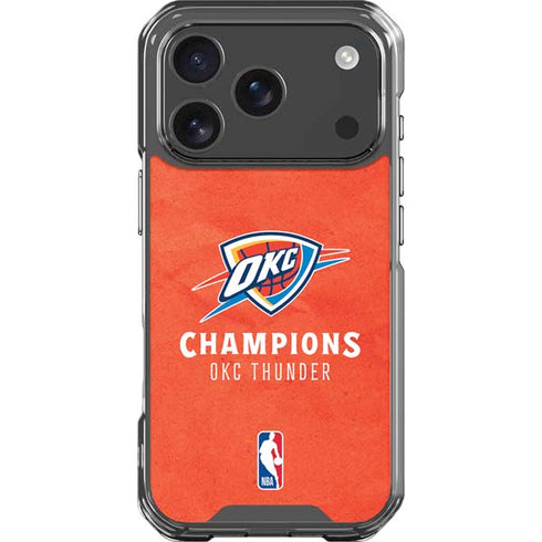 2025 NBA Champions Oklahoma City Thunder iPhone 17 Pro Clear Case
