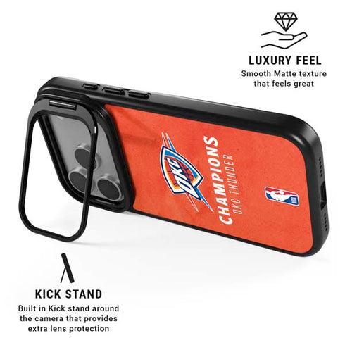 2025 NBA Champions Oklahoma City Thunder iPhone 17 Pro Kickstand Case