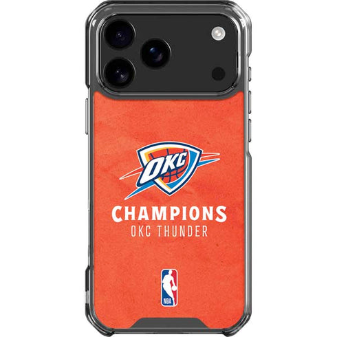 2025 NBA Champions Oklahoma City Thunder iPhone 17 Pro Max Clear Case