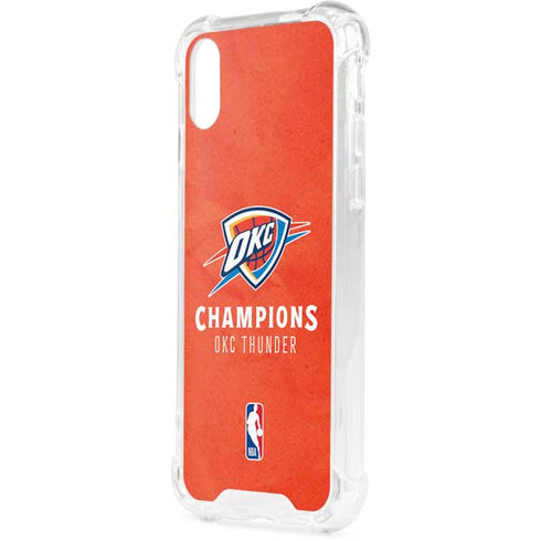 2025 NBA Champions Oklahoma City Thunder iPhone XS Clear Case