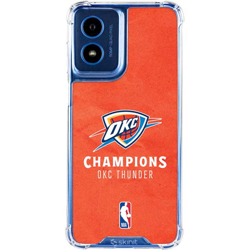 2025 NBA Champions Oklahoma City Thunder Moto G 5G (2024) Clear Case