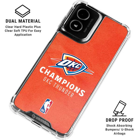 2025 NBA Champions Oklahoma City Thunder Moto G Power 5G (2024) Clear Case