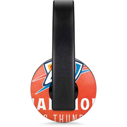 2025 NBA Champions Oklahoma City Thunder PlayStation 4 Gold Wireless Headset Skin
