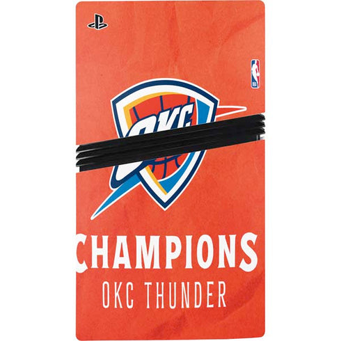 2025 NBA Champions Oklahoma City Thunder PS5 Pro Disk Console Skin