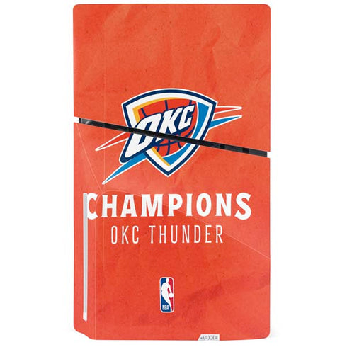 2025 NBA Champions Oklahoma City Thunder PS5 Slim Disk Bundle Skin