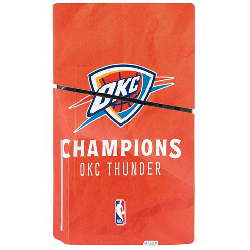 2025 NBA Champions Oklahoma City Thunder PS5 Slim Disk Console Skin