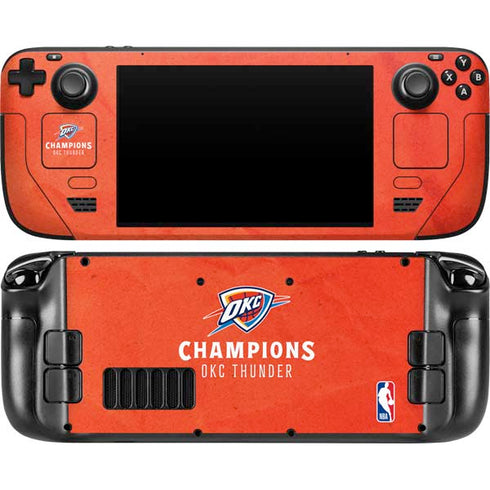 2025 NBA Champions Oklahoma City Thunder Steam Deck Handheld Gaming Computer OLED Skin
