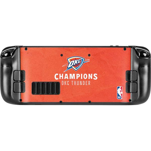 2025 NBA Champions Oklahoma City Thunder Steam Deck Handheld Gaming Computer OLED Skin