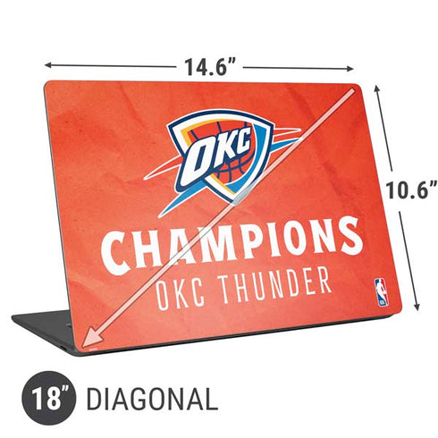 2025 NBA Champions Oklahoma City Thunder Universal Laptop 18in (14.6 x 10.6in) Skin