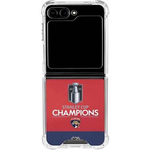 2025 Stanley Cup Champions Florida Panthers Galaxy Z Flip5 5G Clear Case