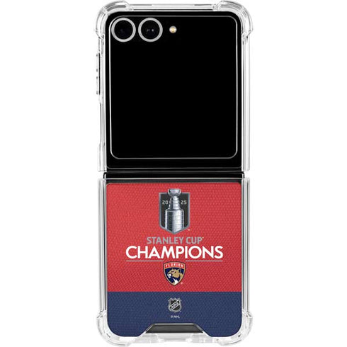 2025 Stanley Cup Champions Florida Panthers Galaxy Z Flip7 Clear Case