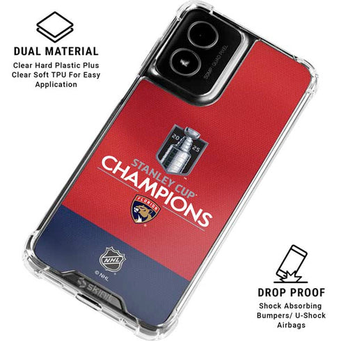2025 Stanley Cup Champions Florida Panthers Moto G Power 5G (2024) Clear Case