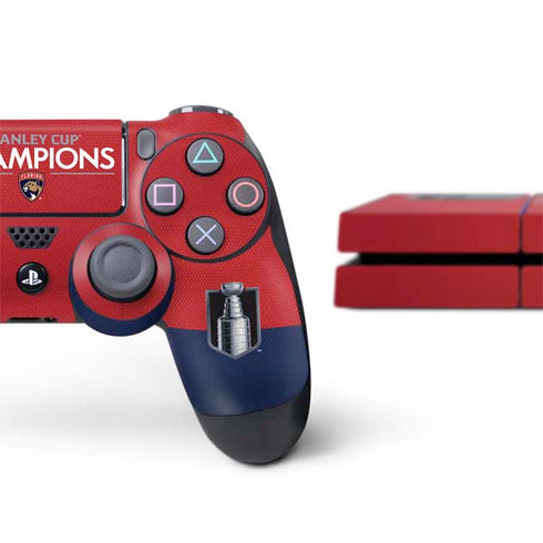2025 Stanley Cup Champions Florida Panthers PS4 Console and Controller Bundle Skin