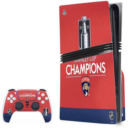 2025 Stanley Cup Champions Florida Panthers PS5 Pro Disk Bundle Skin