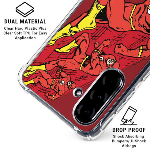 DC Comics The Flash Classic Art in Sequence Running pose Galaxy A36 5G Clear Case
