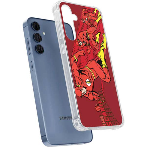 DC Comics The Flash Classic Art in Sequence Running pose Galaxy A55 5G Clear Case