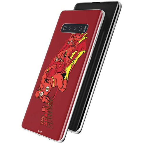 DC Comics The Flash Classic Art in Sequence Running pose Galaxy S10 Plus Skin