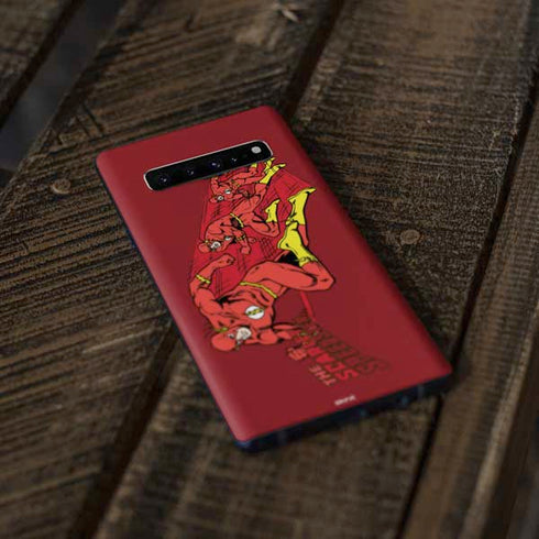 DC Comics The Flash Classic Art in Sequence Running pose Galaxy S10 Plus Skin