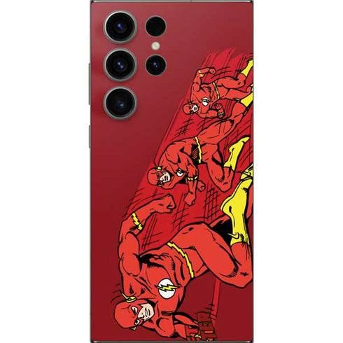 DC Comics The Flash Classic Art in Sequence Running pose Galaxy S24 Ultra Skin