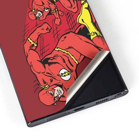 DC Comics The Flash Classic Art in Sequence Running pose Galaxy S25 Ultra Skin