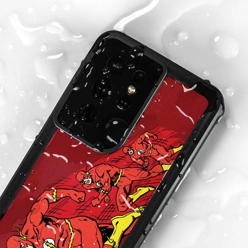 DC Comics The Flash Classic Art in Sequence Running pose Galaxy S24 Ultra Waterproof Case