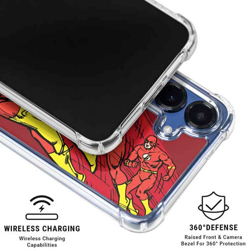 DC Comics The Flash Classic Art in Sequence Running pose Galaxy S25 Clear Case