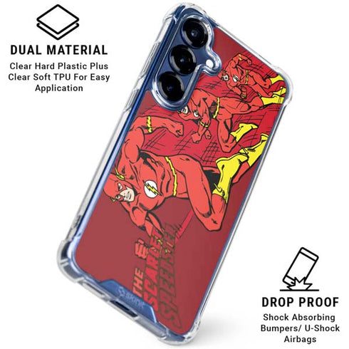 DC Comics The Flash Classic Art in Sequence Running pose Galaxy S25 Plus Clear Case