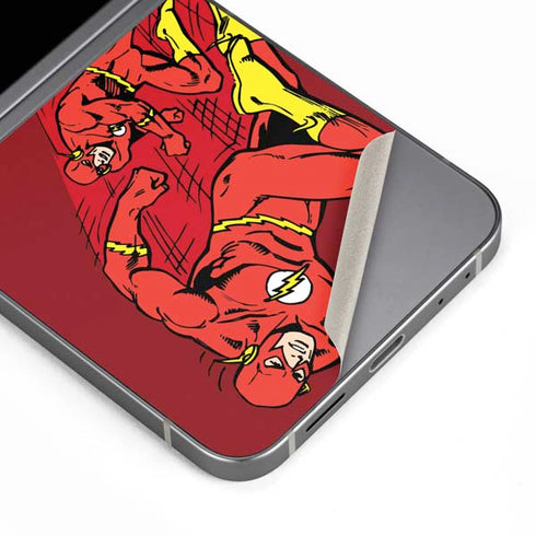 DC Comics The Flash Classic Art in Sequence Running pose Galaxy Z Flip6 Skin