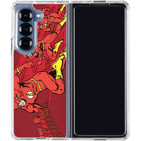DC Comics The Flash Classic Art in Sequence Running pose Galaxy Z Fold6 Clear Case