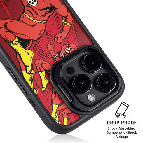 DC Comics The Flash Classic Art in Sequence Running pose iPhone 13 Pro Kickstand Case