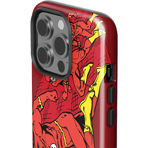 DC Comics The Flash Classic Art in Sequence Running pose iPhone 15 Pro Impact Case
