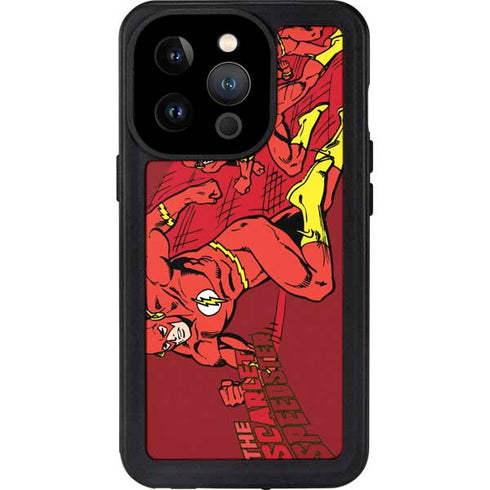 DC Comics The Flash Classic Art in Sequence Running pose iPhone 15 Pro Waterproof Case