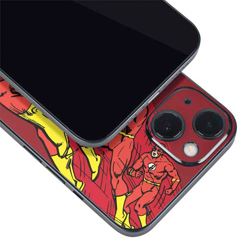 DC Comics The Flash Classic Art in Sequence Running pose iPhone 15 Skin