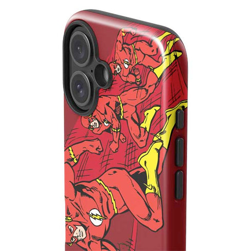 DC Comics The Flash Classic Art in Sequence Running pose iPhone 16 Impact Case
