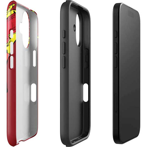 DC Comics The Flash Classic Art in Sequence Running pose iPhone 16 Impact Case