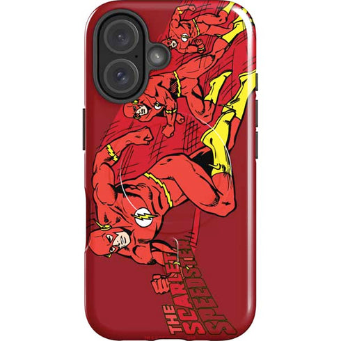 DC Comics The Flash Classic Art in Sequence Running pose iPhone 16 Magsafe Impact Case