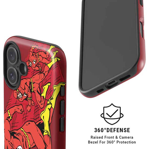 DC Comics The Flash Classic Art in Sequence Running pose iPhone 16 Magsafe Impact Case