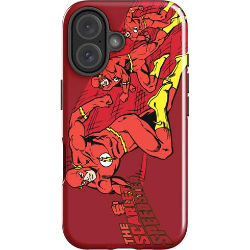 DC Comics The Flash Classic Art in Sequence Running pose iPhone 16 Plus Impact Case
