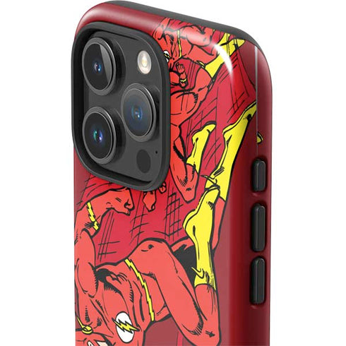 DC Comics The Flash Classic Art in Sequence Running pose iPhone 16 Pro Impact Case