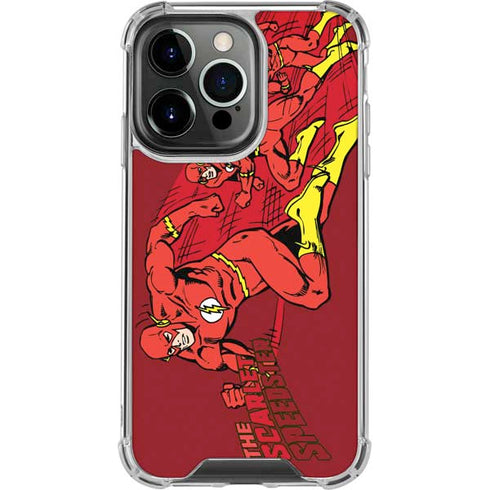 DC Comics The Flash Classic Art in Sequence Running pose iPhone 16 Pro Max Clear Case