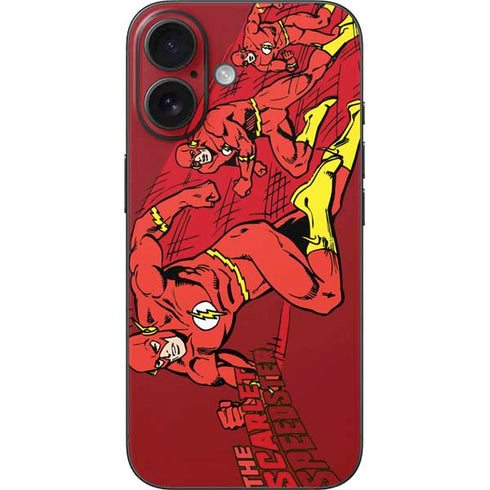 DC Comics The Flash Classic Art in Sequence Running pose iPhone 16 Skin