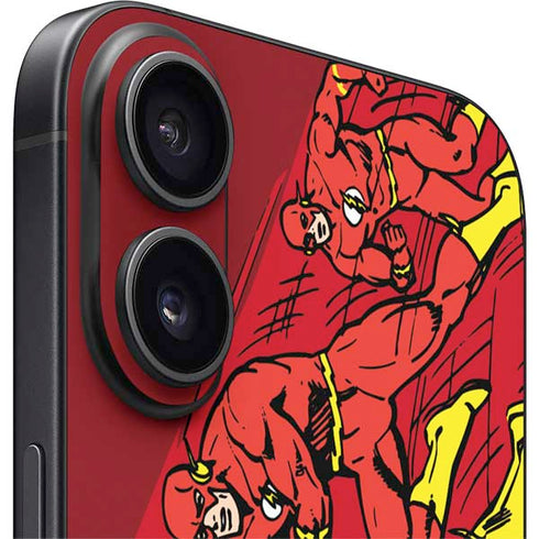 DC Comics The Flash Classic Art in Sequence Running pose iPhone 16 Skin
