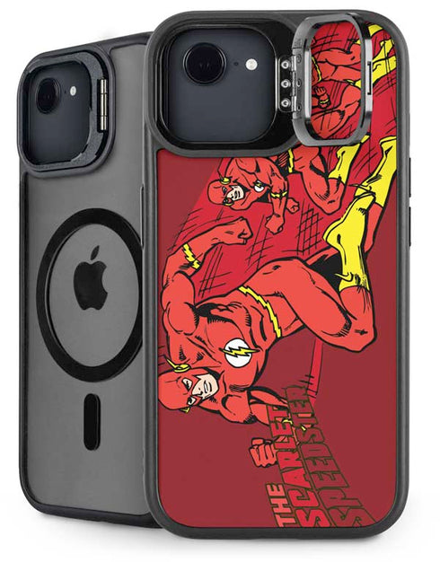 DC Comics The Flash Classic Art in Sequence Running pose iPhone 16e Kickstand Case