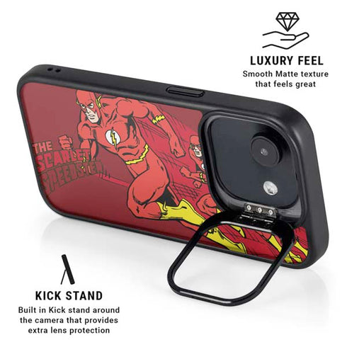 DC Comics The Flash Classic Art in Sequence Running pose iPhone 16e Kickstand Case